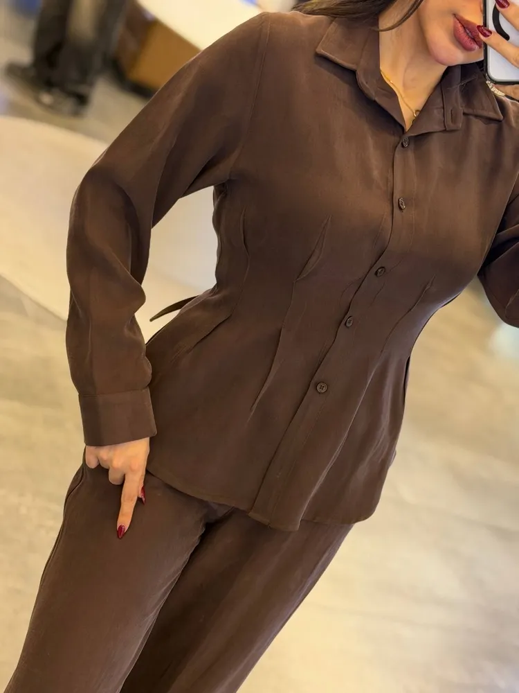 شومیز شلوار سیلک پشت بندی 2