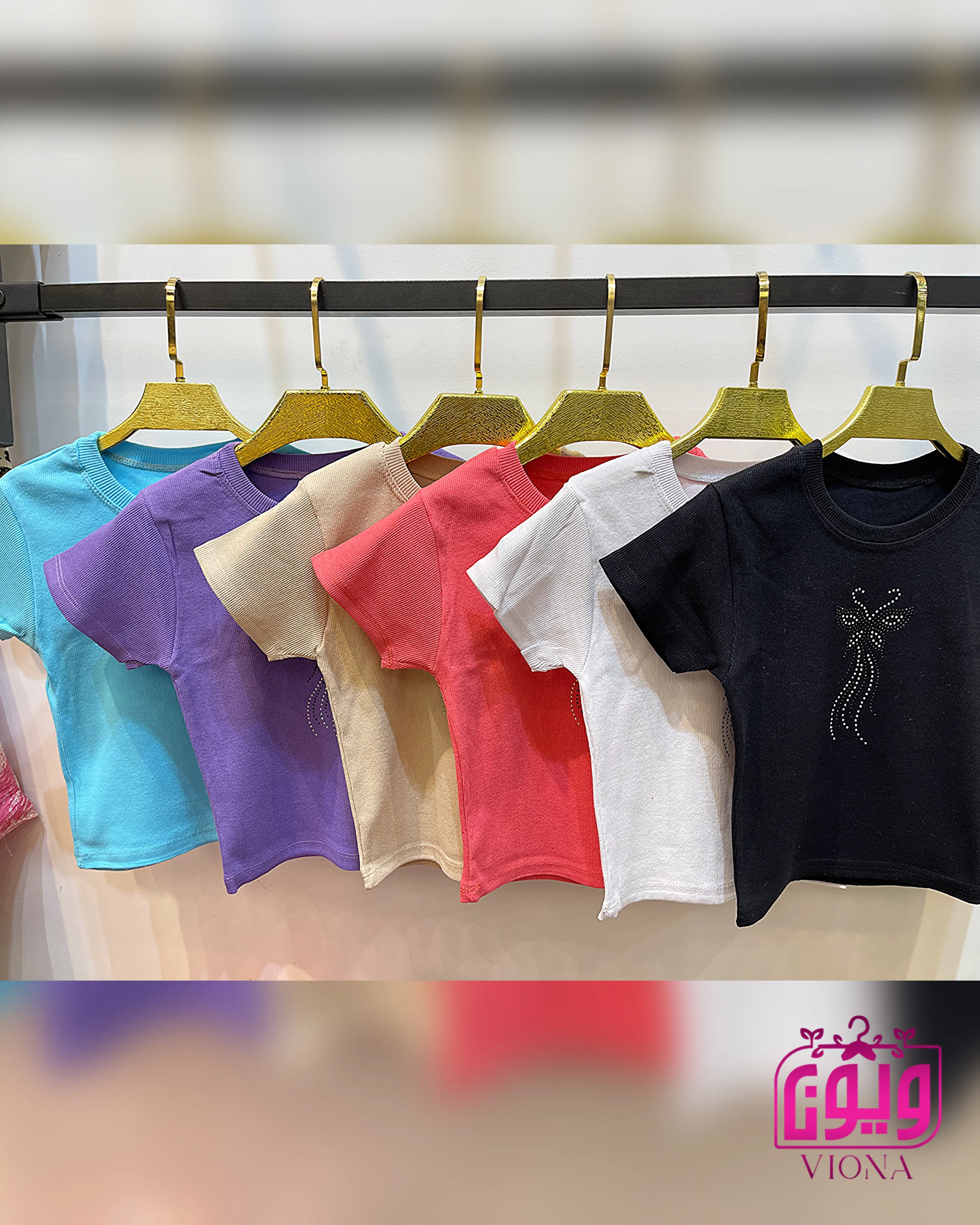 کراپ آستین کوتاه نگینی 2