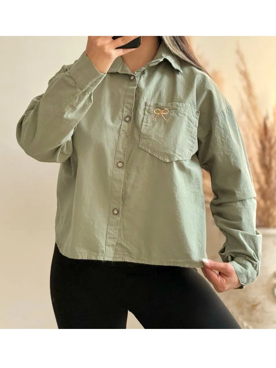 شومیز باکسی(گلدوزی پاپیون)