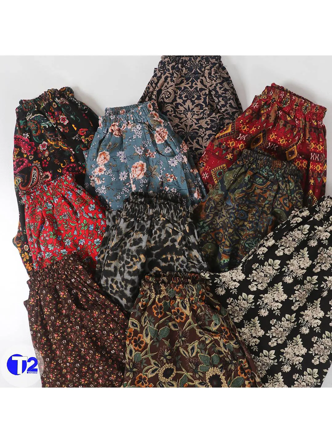 شلوار مام استایل لینن چاپی 6