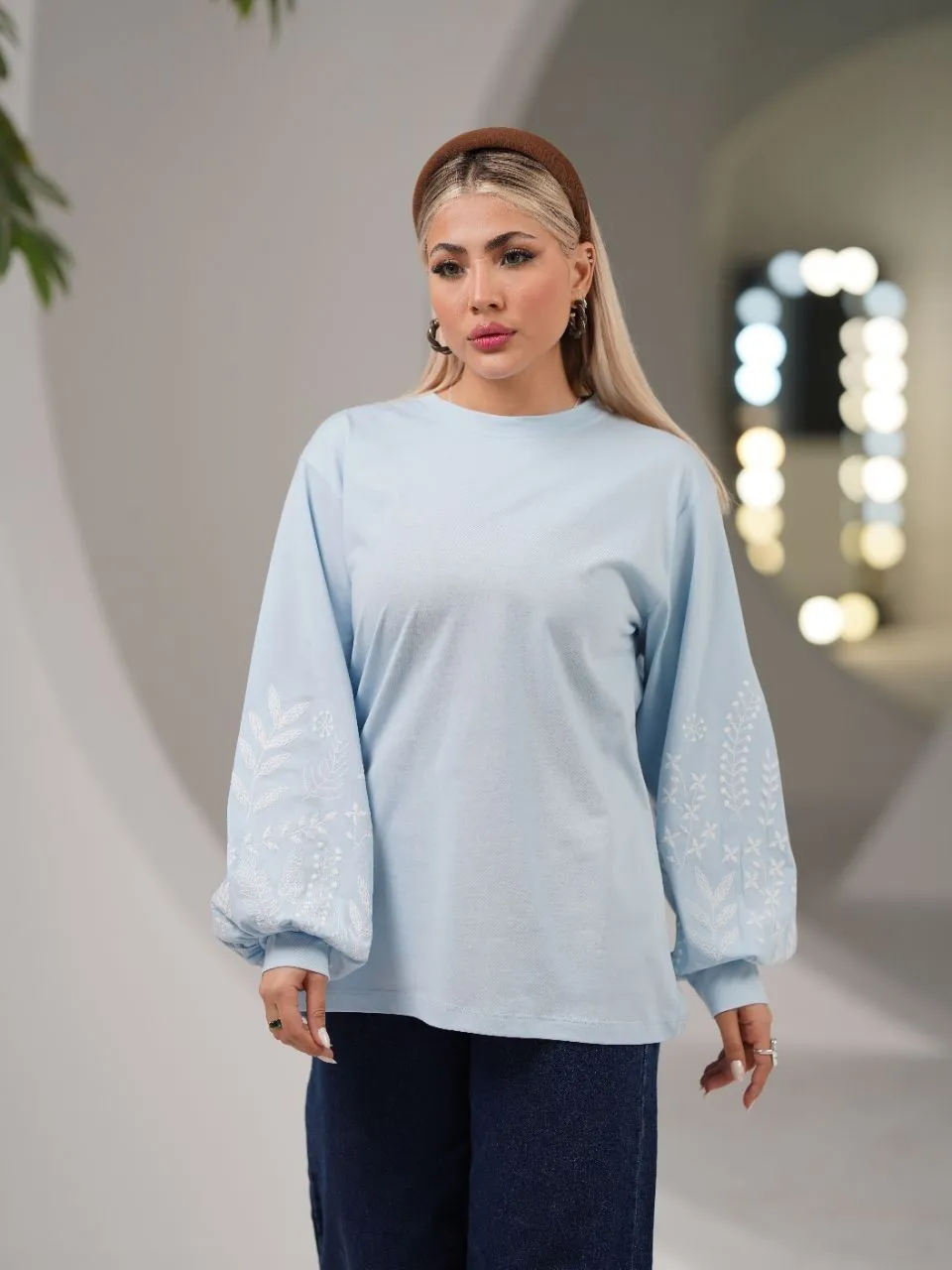 بلوز آستين چاپی نخ و پنبه 3