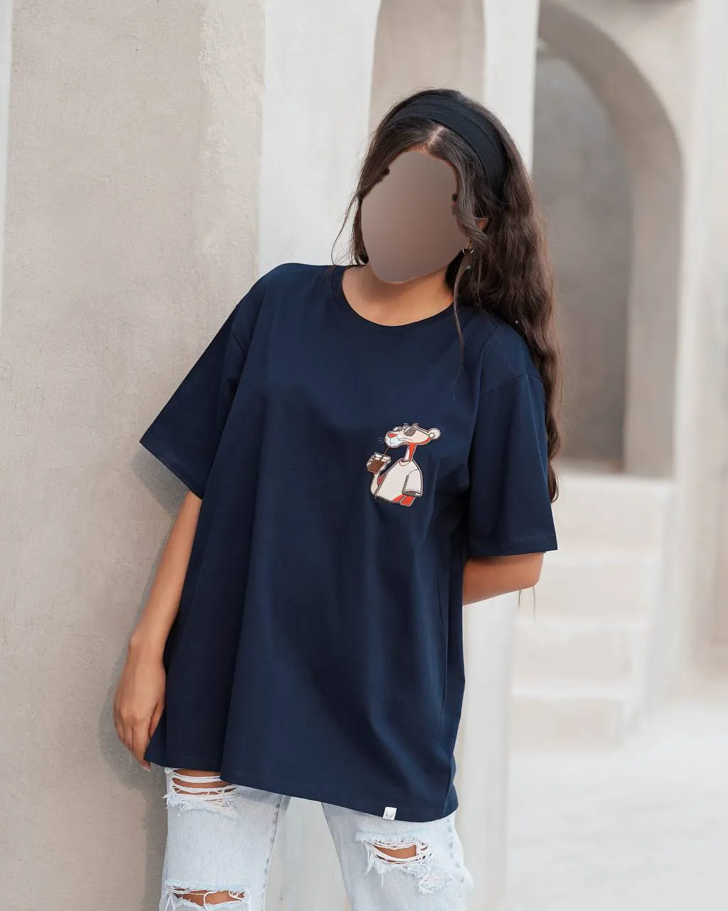 تیشرت لانگ پلنگ صورتی (unisex) 8