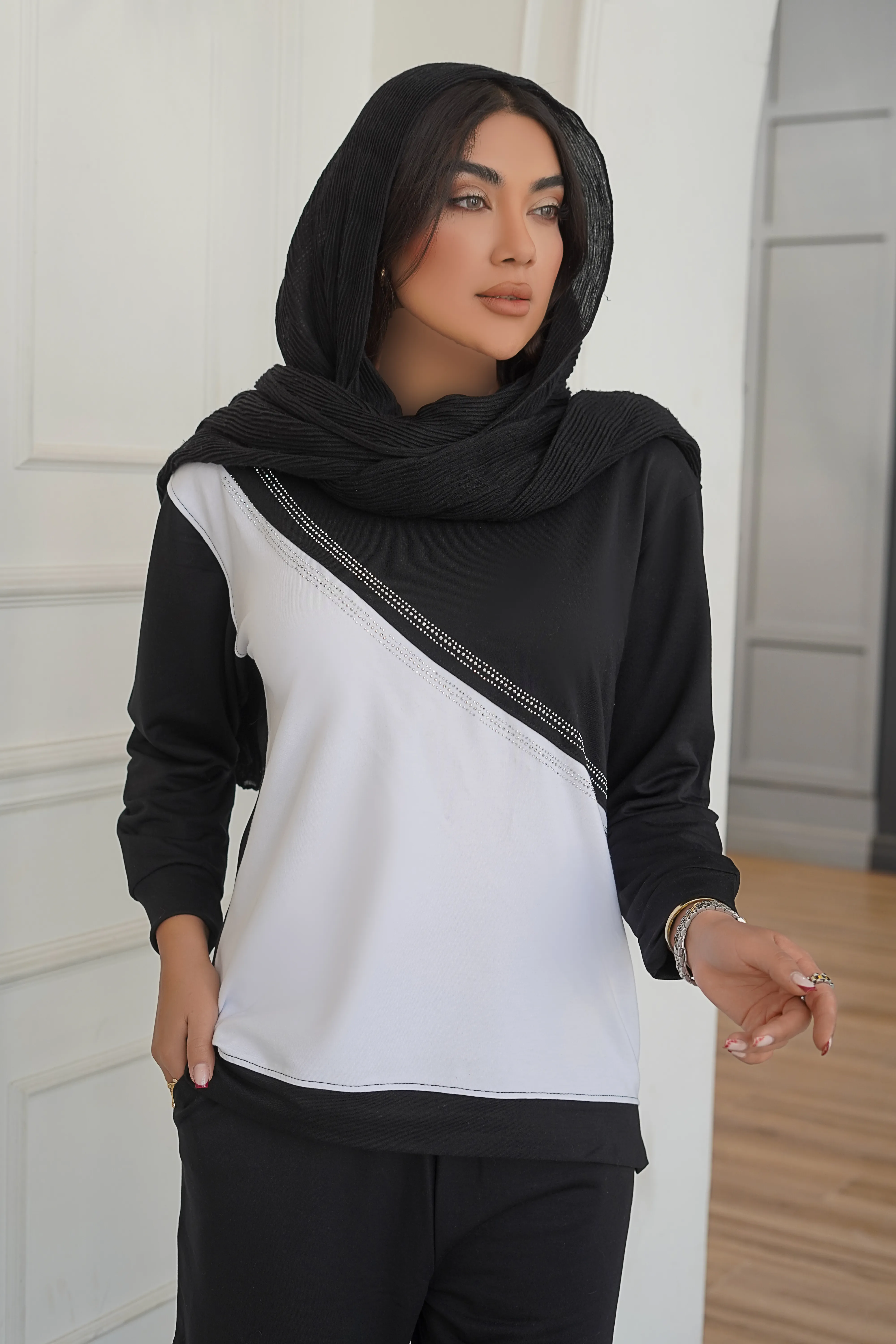 بلوز شلوار خطی 4