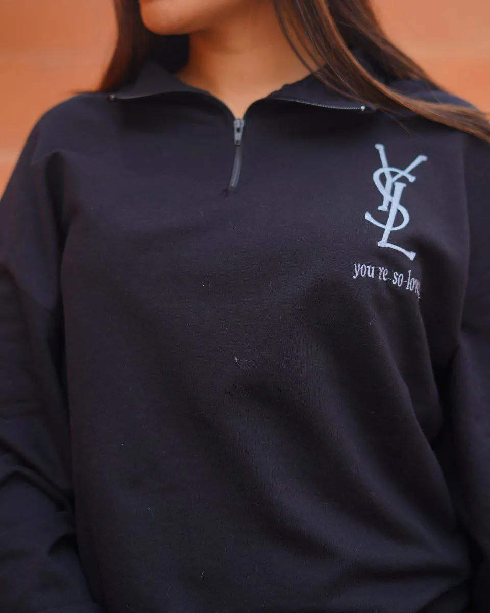ست نیم زیپ سوپر لش گلدوزی برجسته YSL 3
