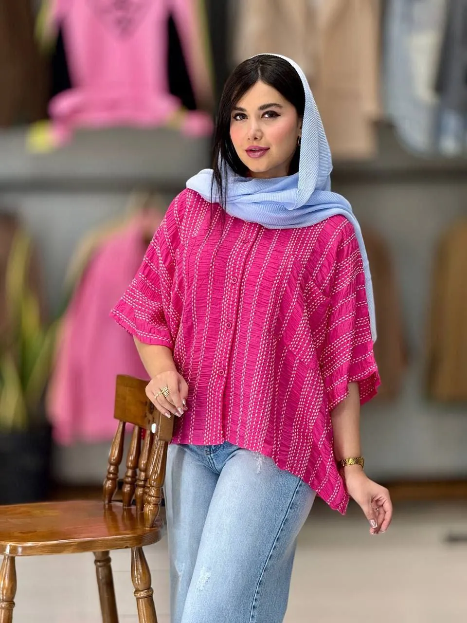 شومیز خفاشی کوک دوزی 7