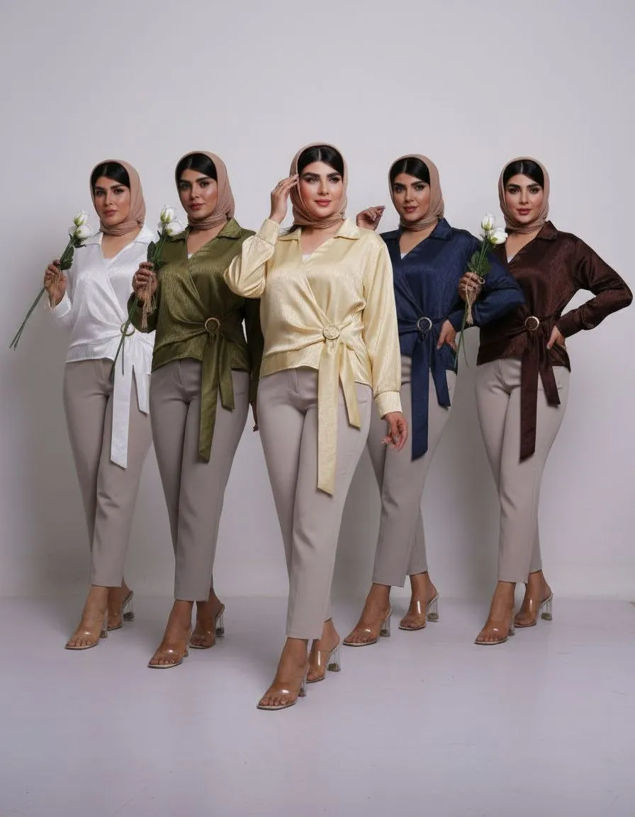 شومیز گره ای سگک دار مجلسی 2