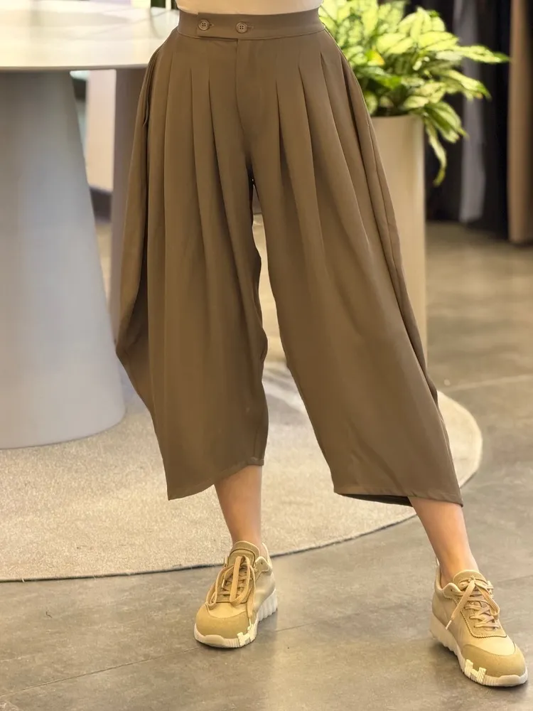 شلوار کرپ خمره ای
