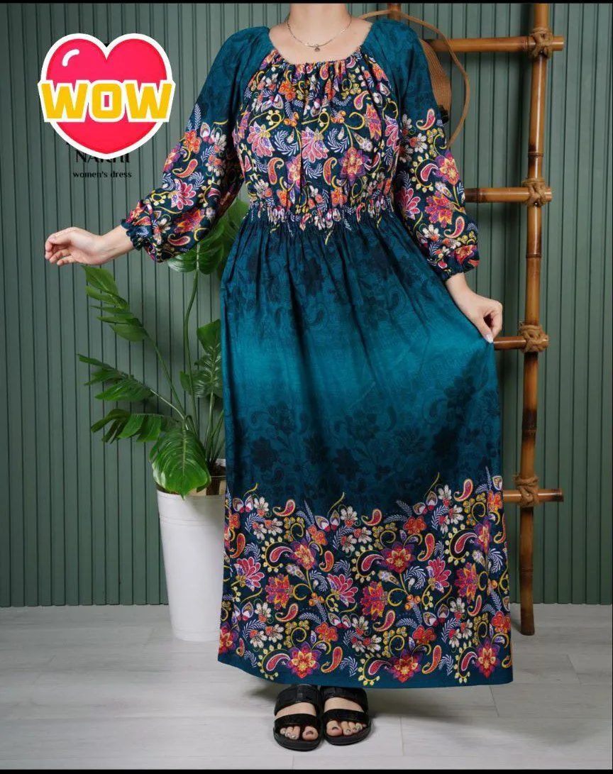 پیراهن ساحلی طرح بوته 2
