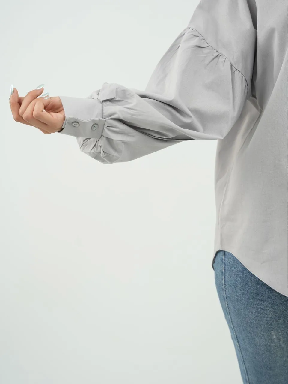 شومیز مانتویی نساجی (نخ) بلند 2