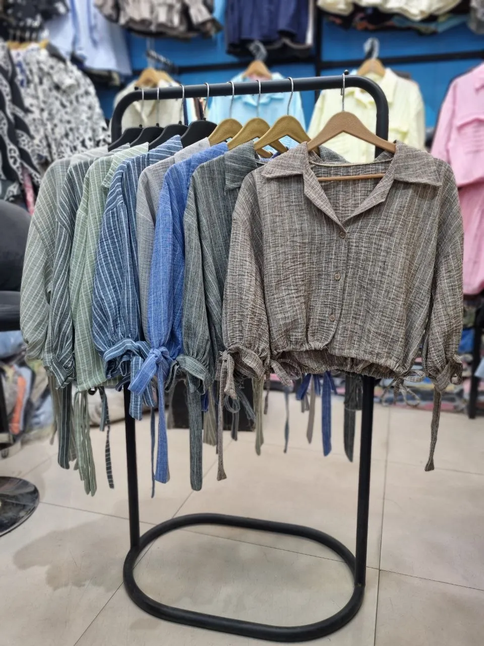 شومیز راه راه کمر کش 2