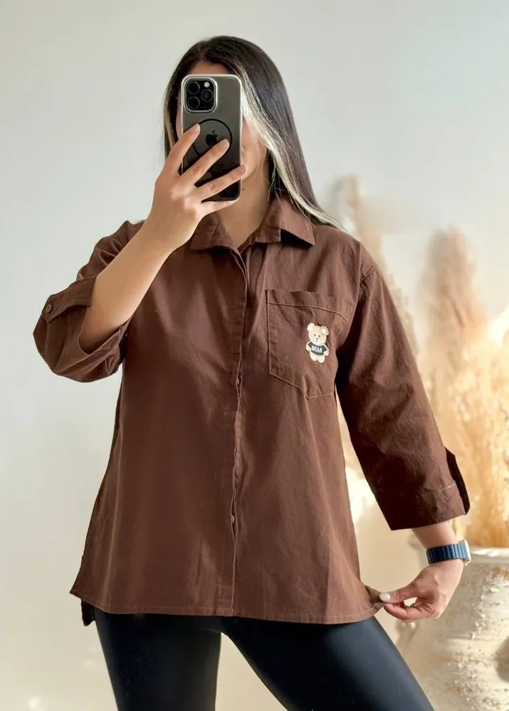شومیز تک جیب گلدوزی