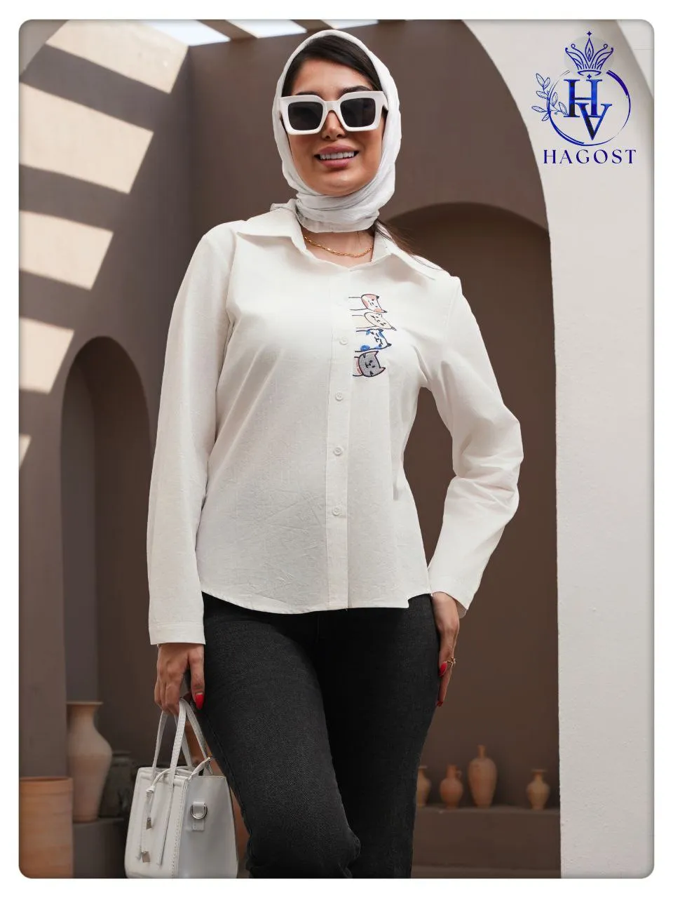 شومیز کتان گلدوزی 6