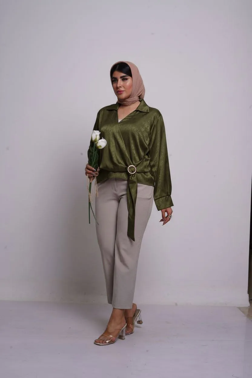 شومیز گره ای سگک دار مجلسی 3