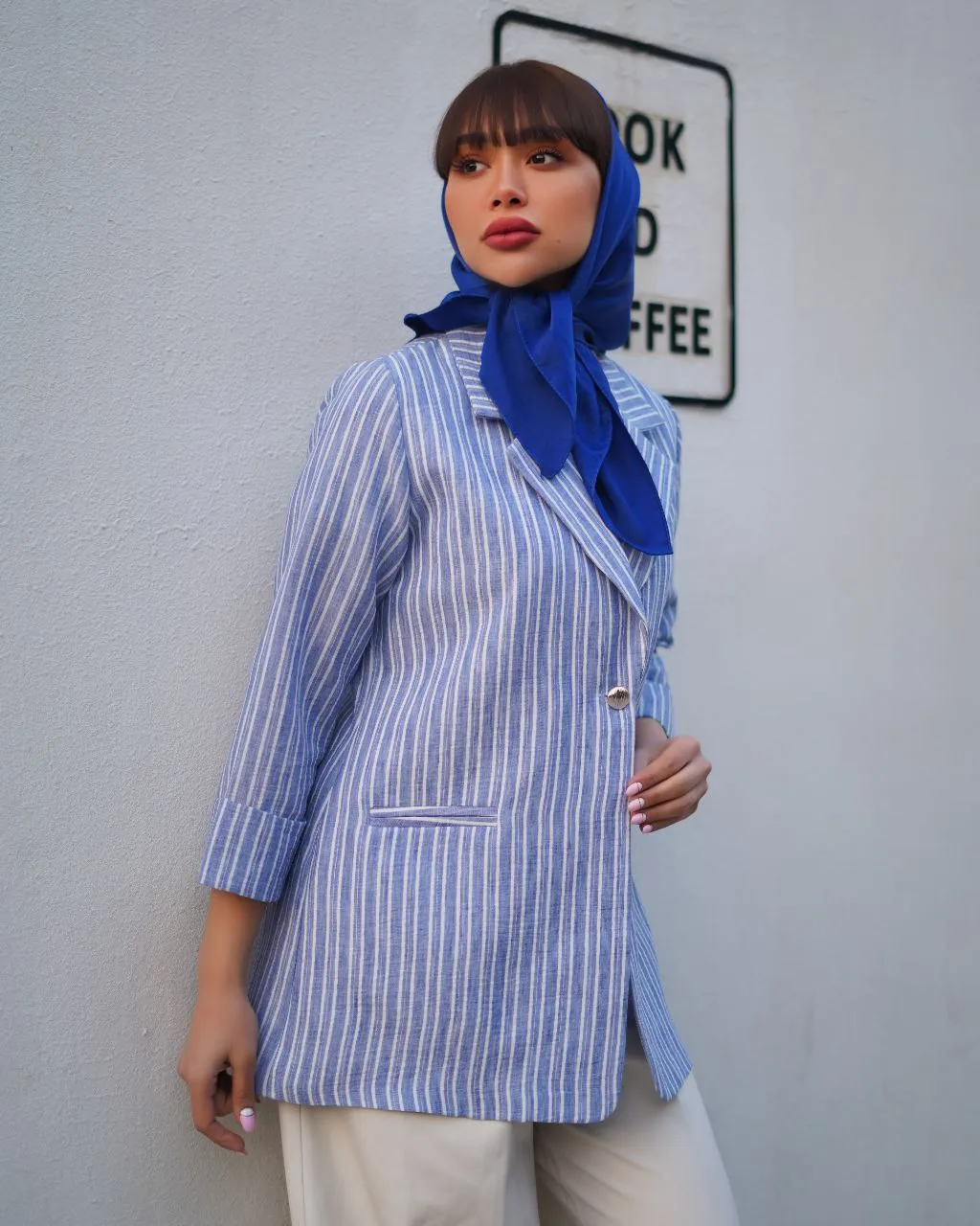 کت یقه انگلیسی آستین پاکتی 4