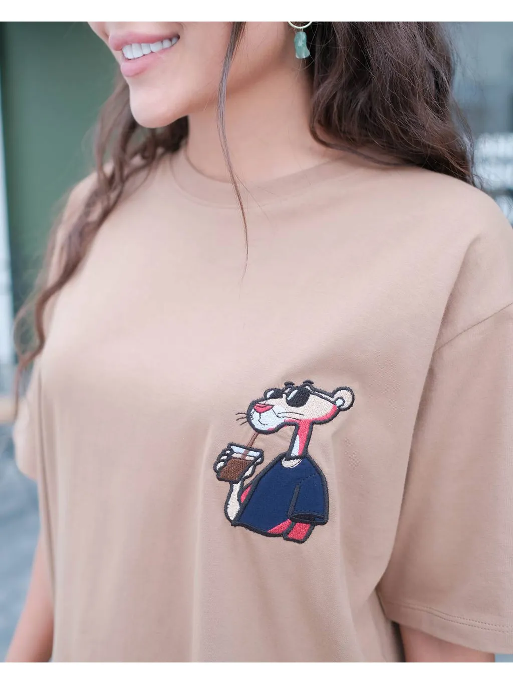 تیشرت لانگ پلنگ صورتی (unisex) 6