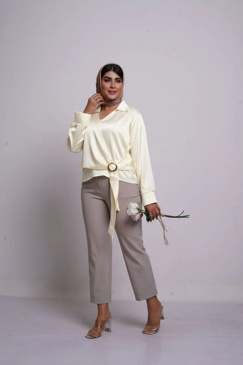 شومیز گره ای سگک دار مجلسی 5