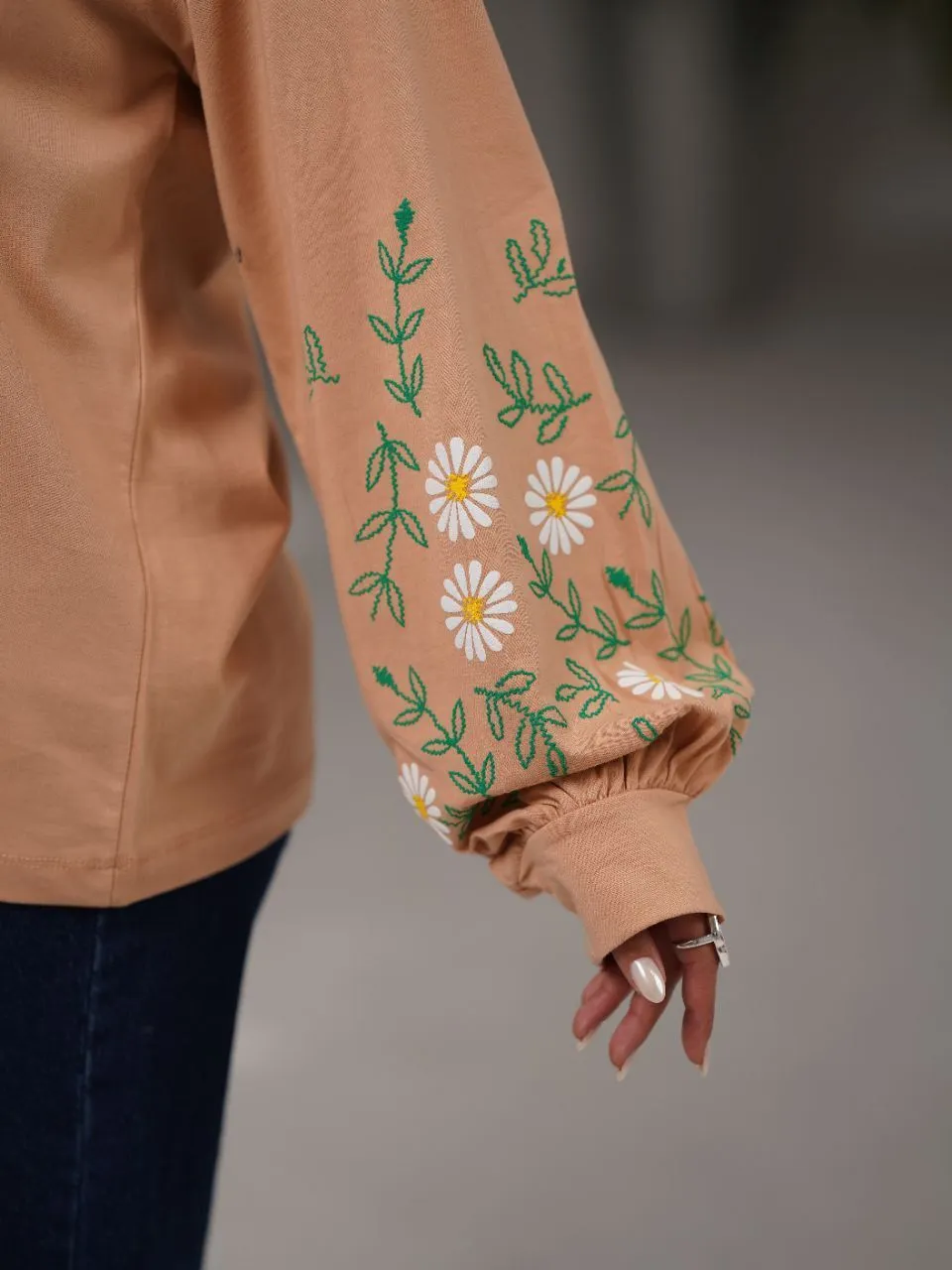 بلوز آستين چاپی نخ و پنبه 2
