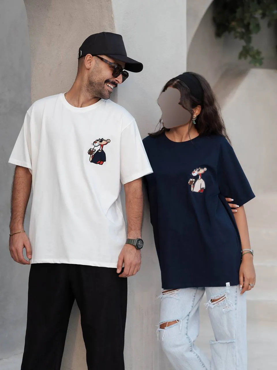 تیشرت لانگ پلنگ صورتی (unisex) 10