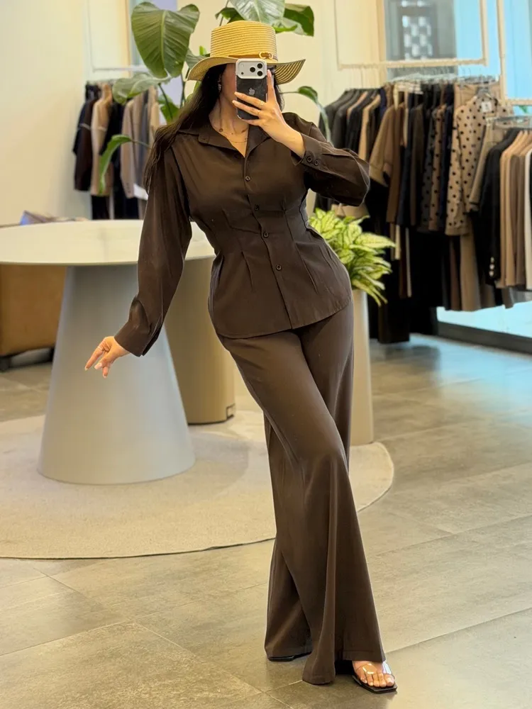 شومیز شلوار سیلک پشت بندی 9