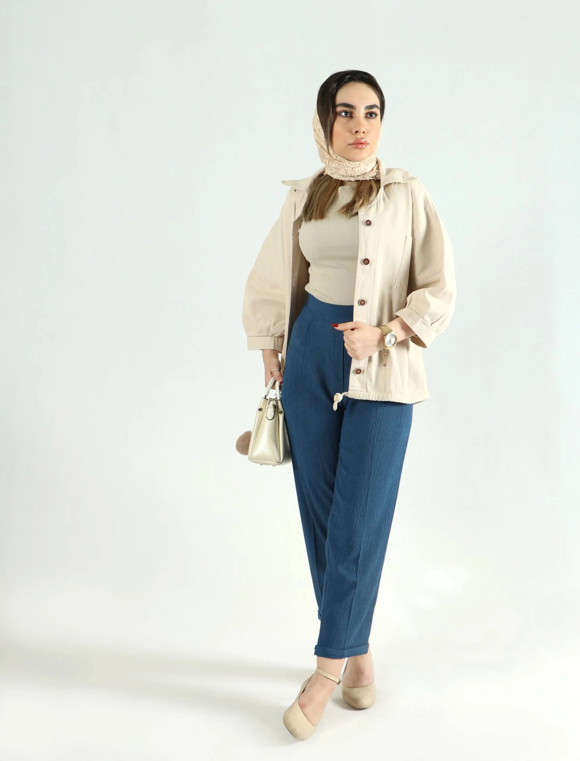 شلوار مام نخی چروک 5