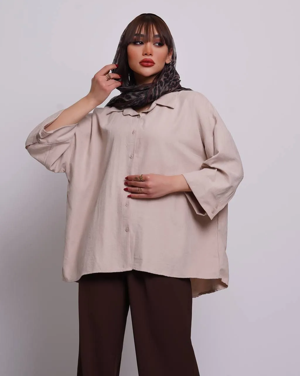 شومیز آستین سه ربع