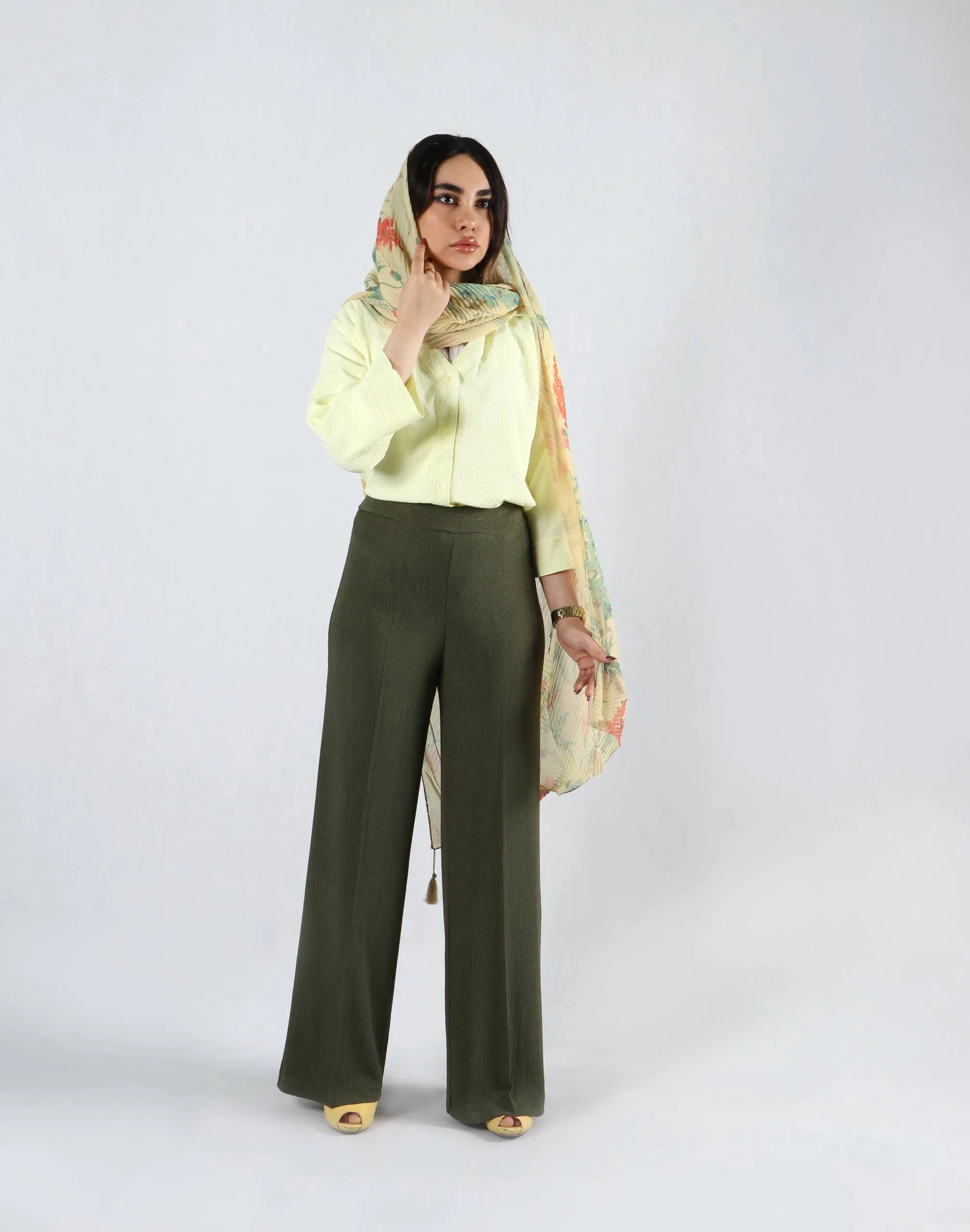 شلوار بگ نخی چروک 2