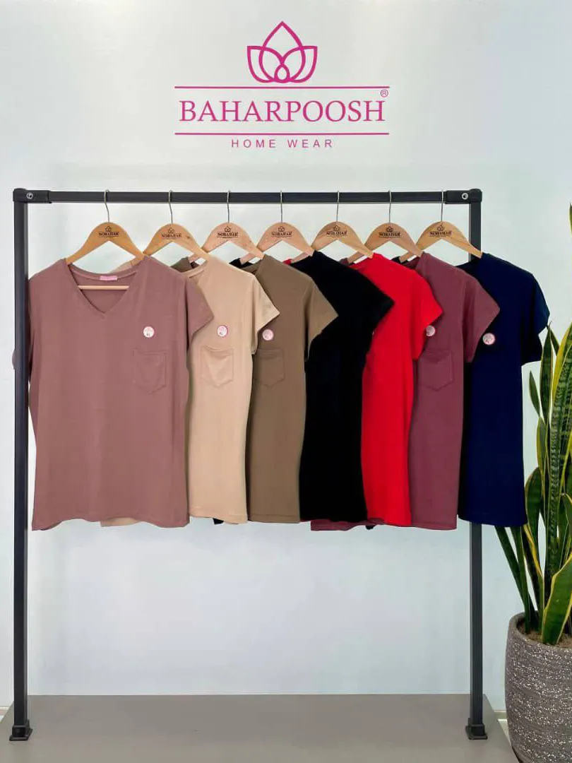 تیشرت یقه هفت جیب ساده 3