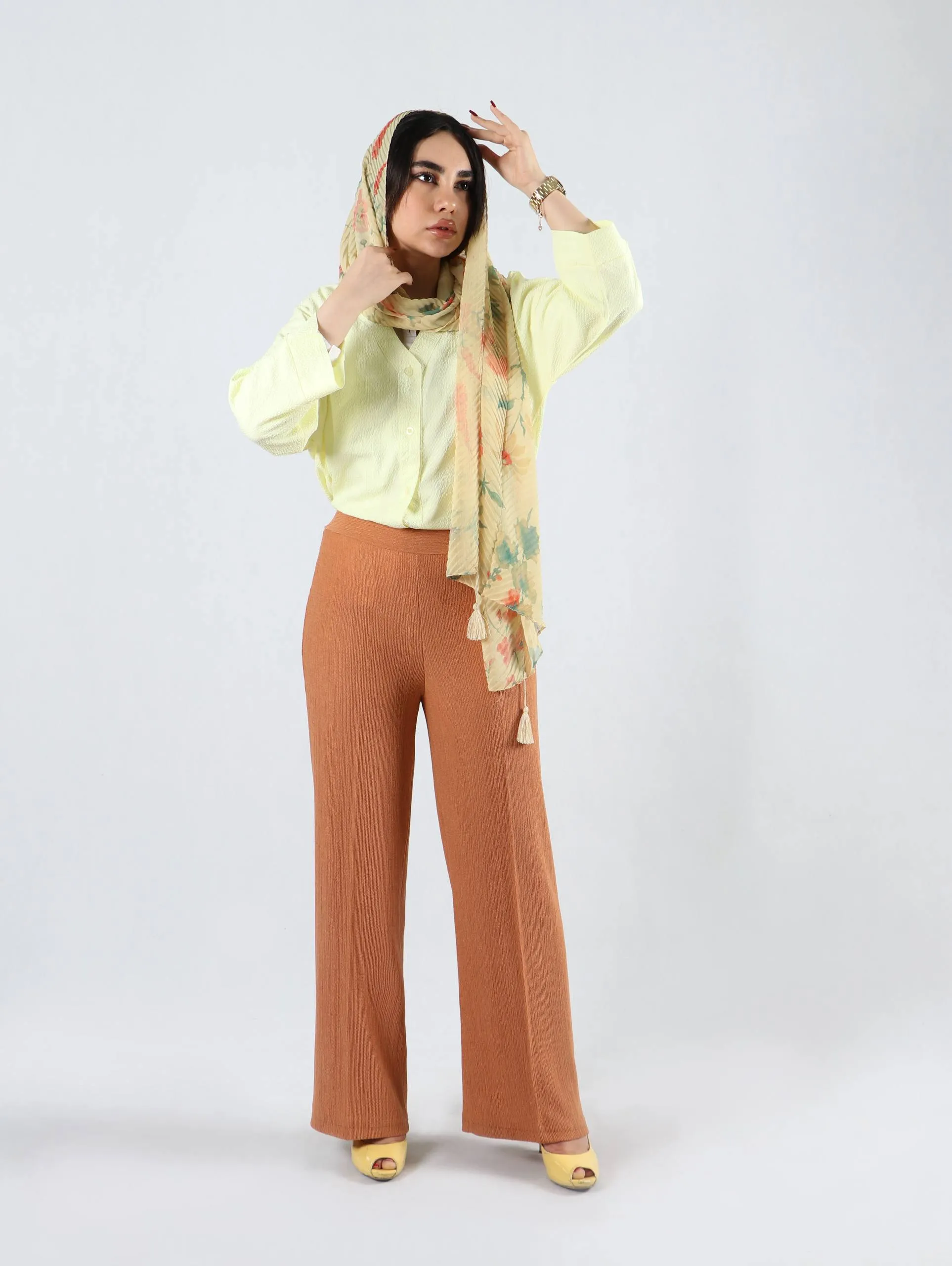 شلوار بگ نخی چروک 7