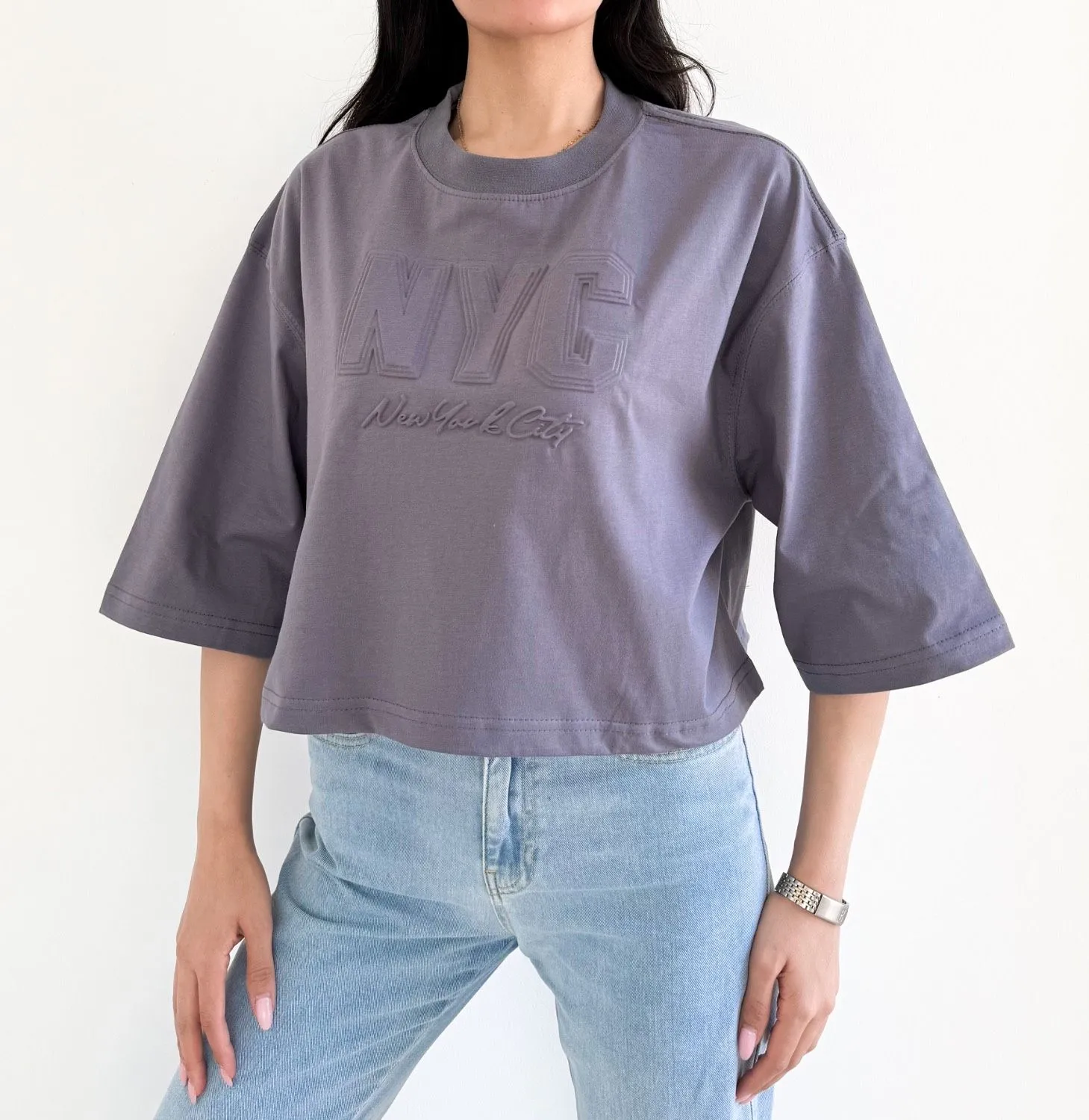 تیشرت کراپ باکسی داغی