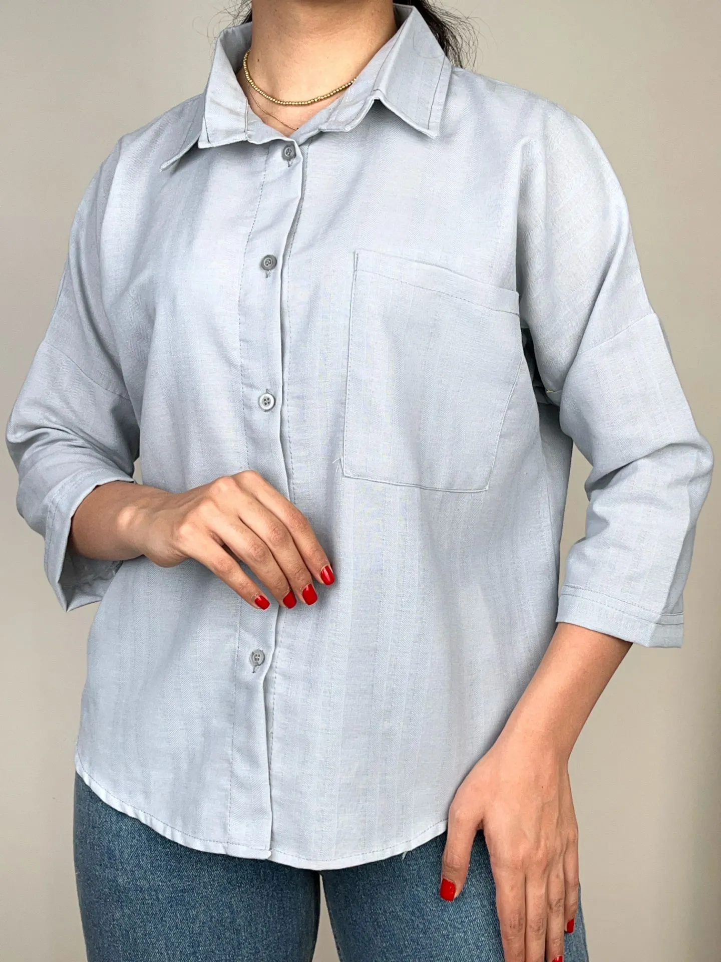 شومیز باکسی تک جیب 11