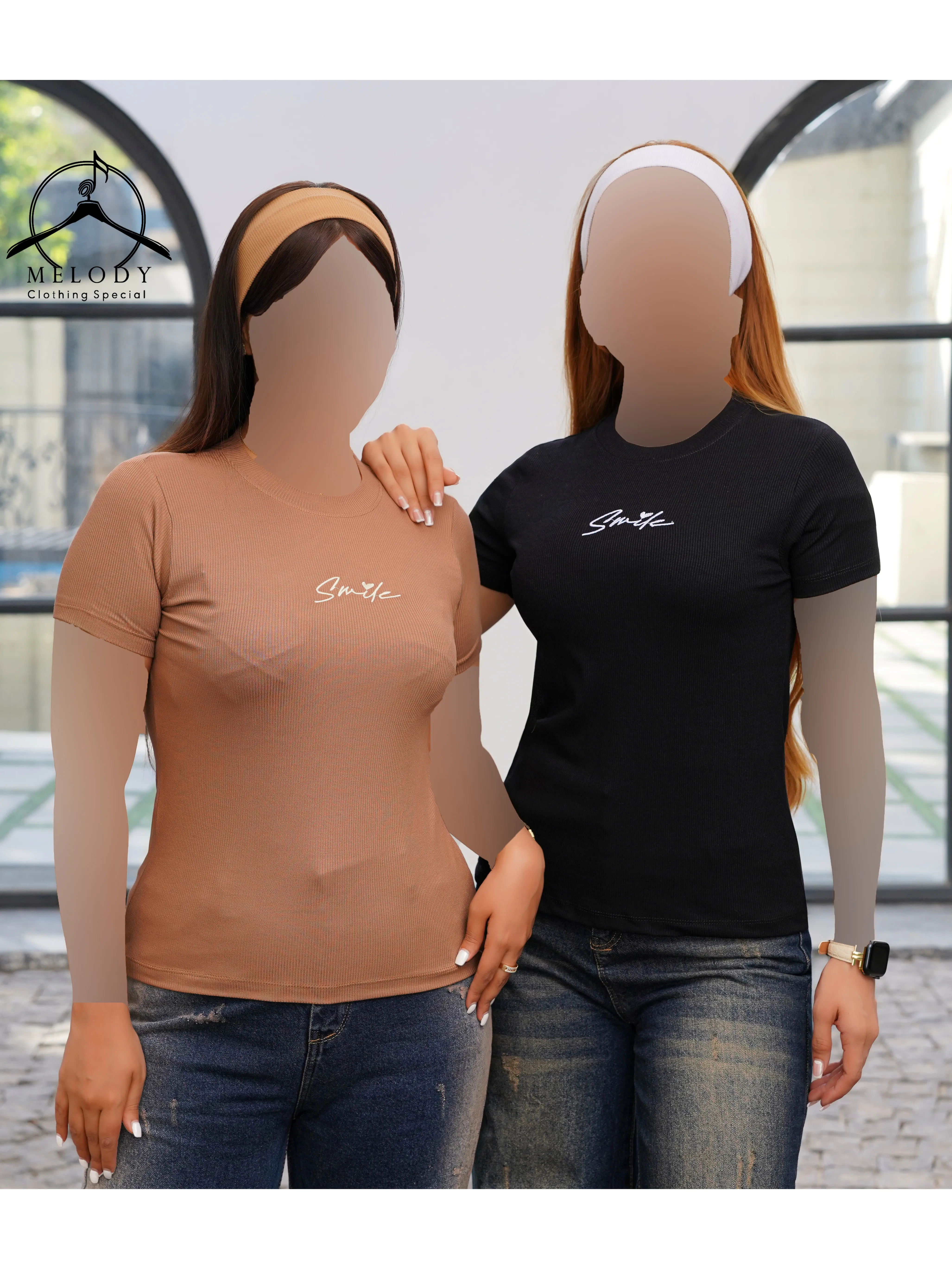 تیشرت فانریپ یقه گرد گلدوزی
