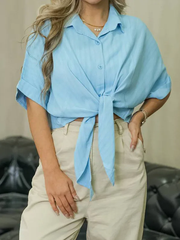شومیز جلو گره نخ پنبه 4