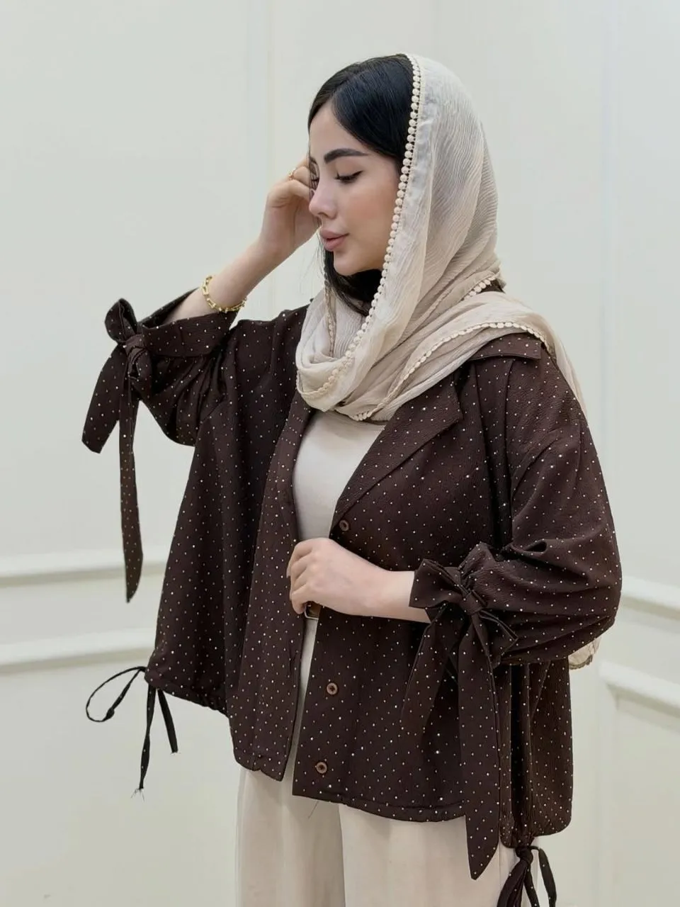 شومیز آستین پاپیون