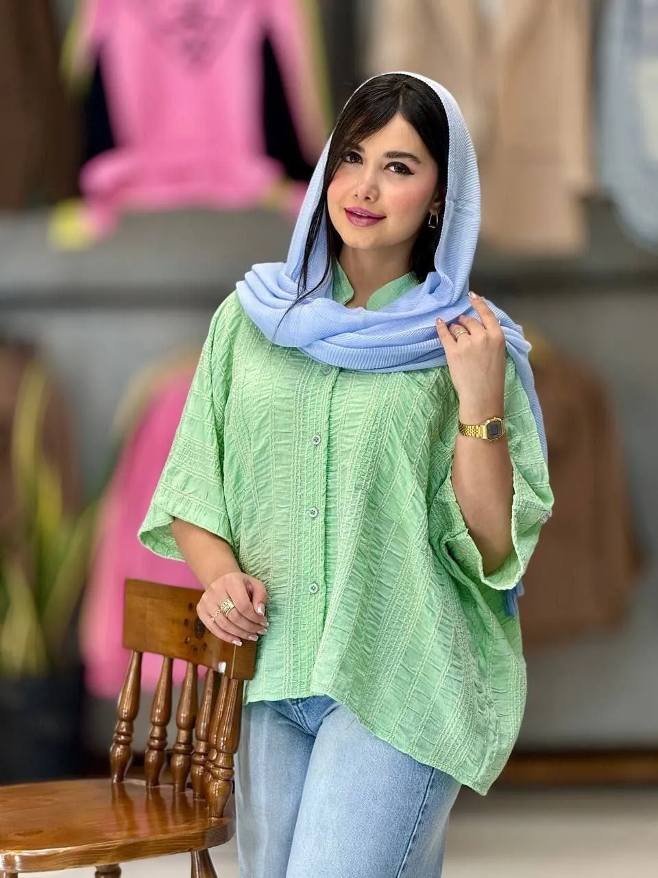 شومیز خفاشی کوک دوزی 8