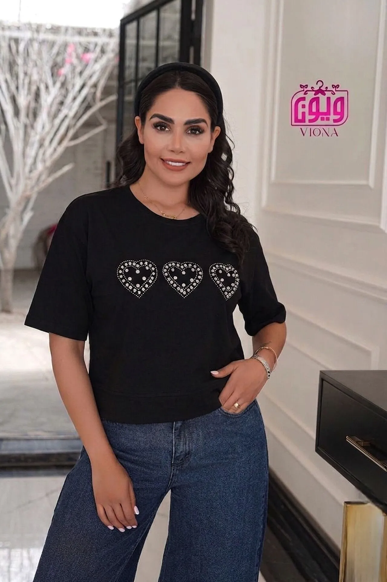 کراپ باکسی مرواریدی 3 قلب
