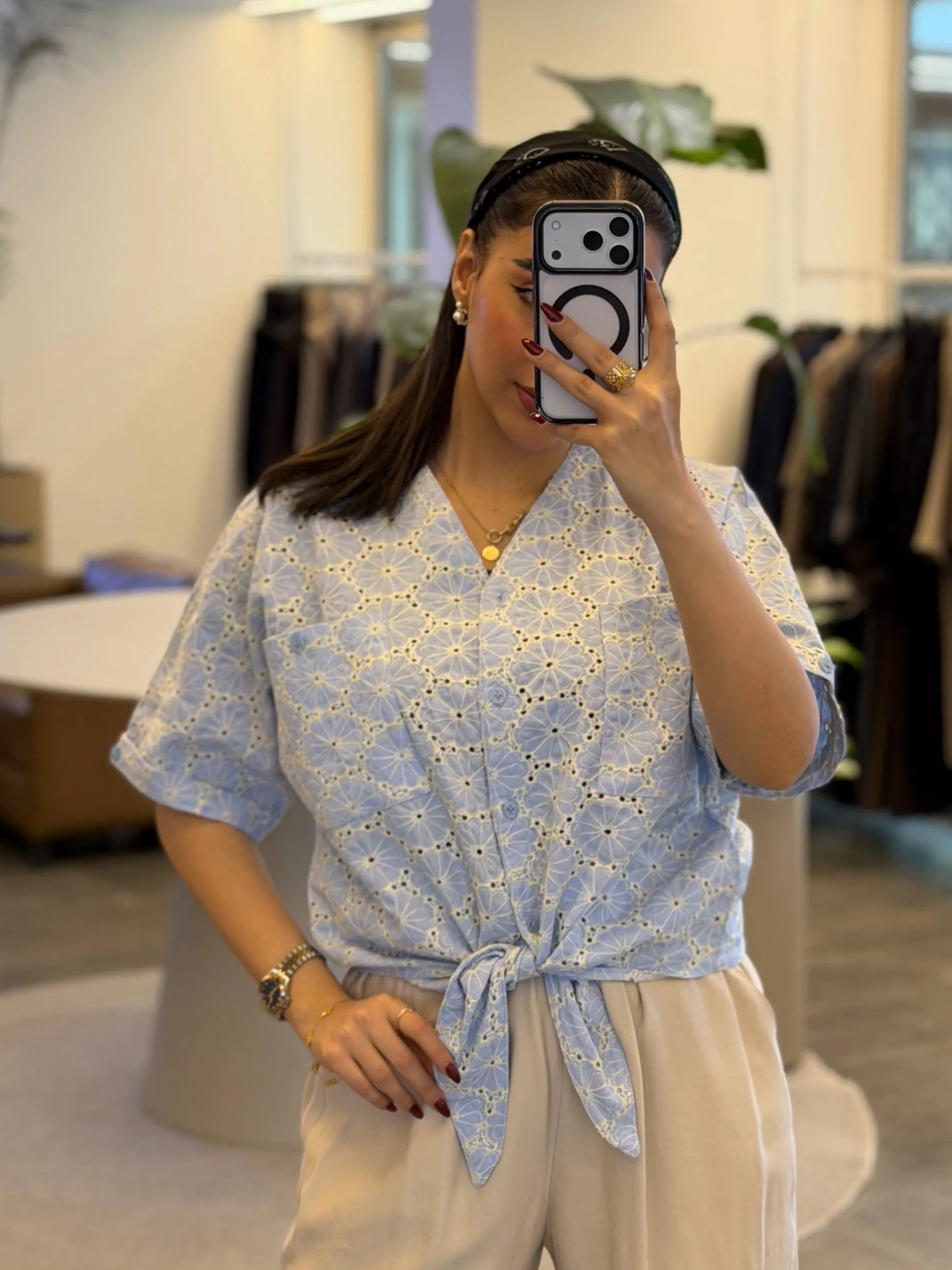 شومیز سوزن دوزی گره ای