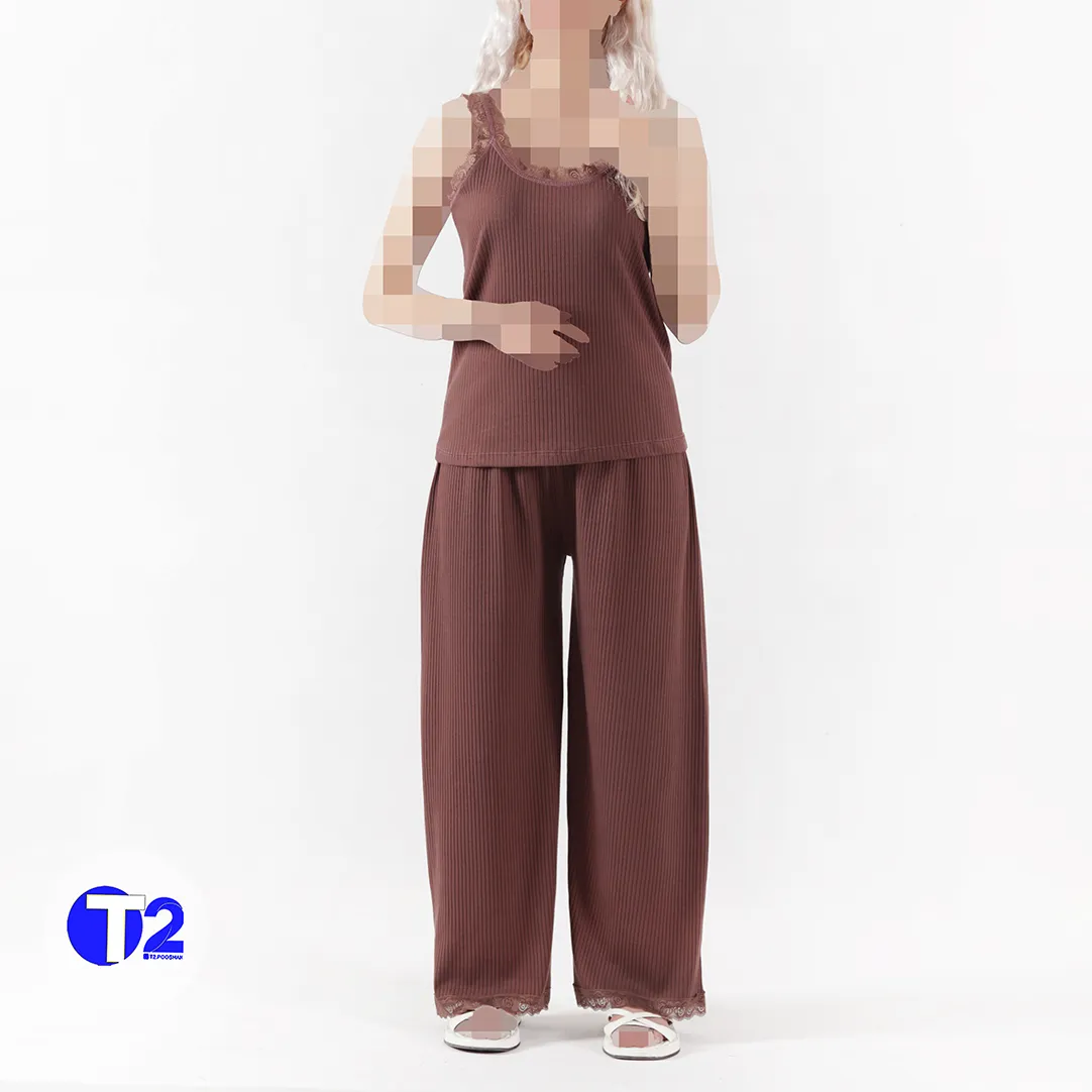 ست تاپ وشلوار کرکره گیپوری 4
