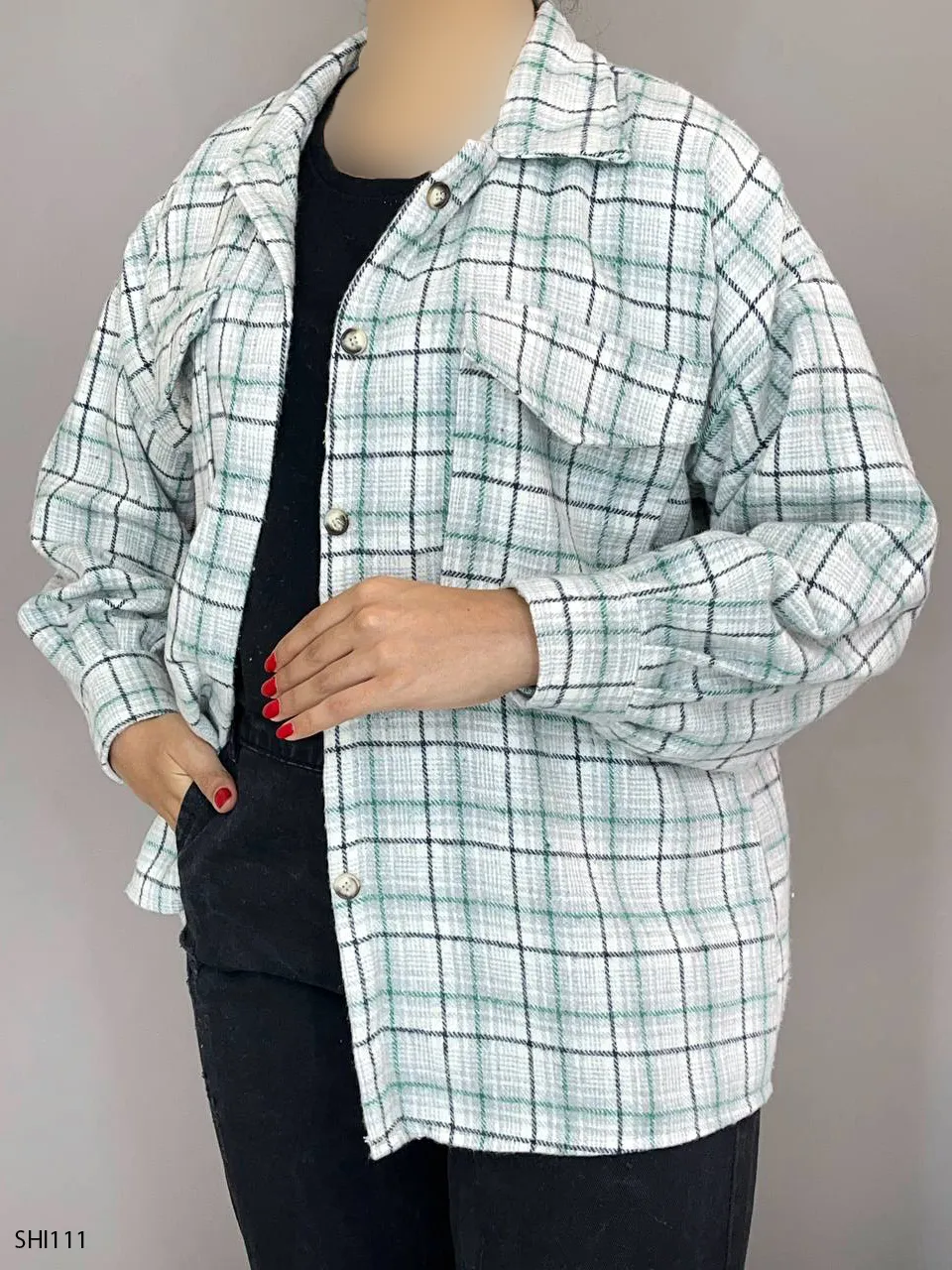 شکت چهارخونه دوجیب ضخیم 6