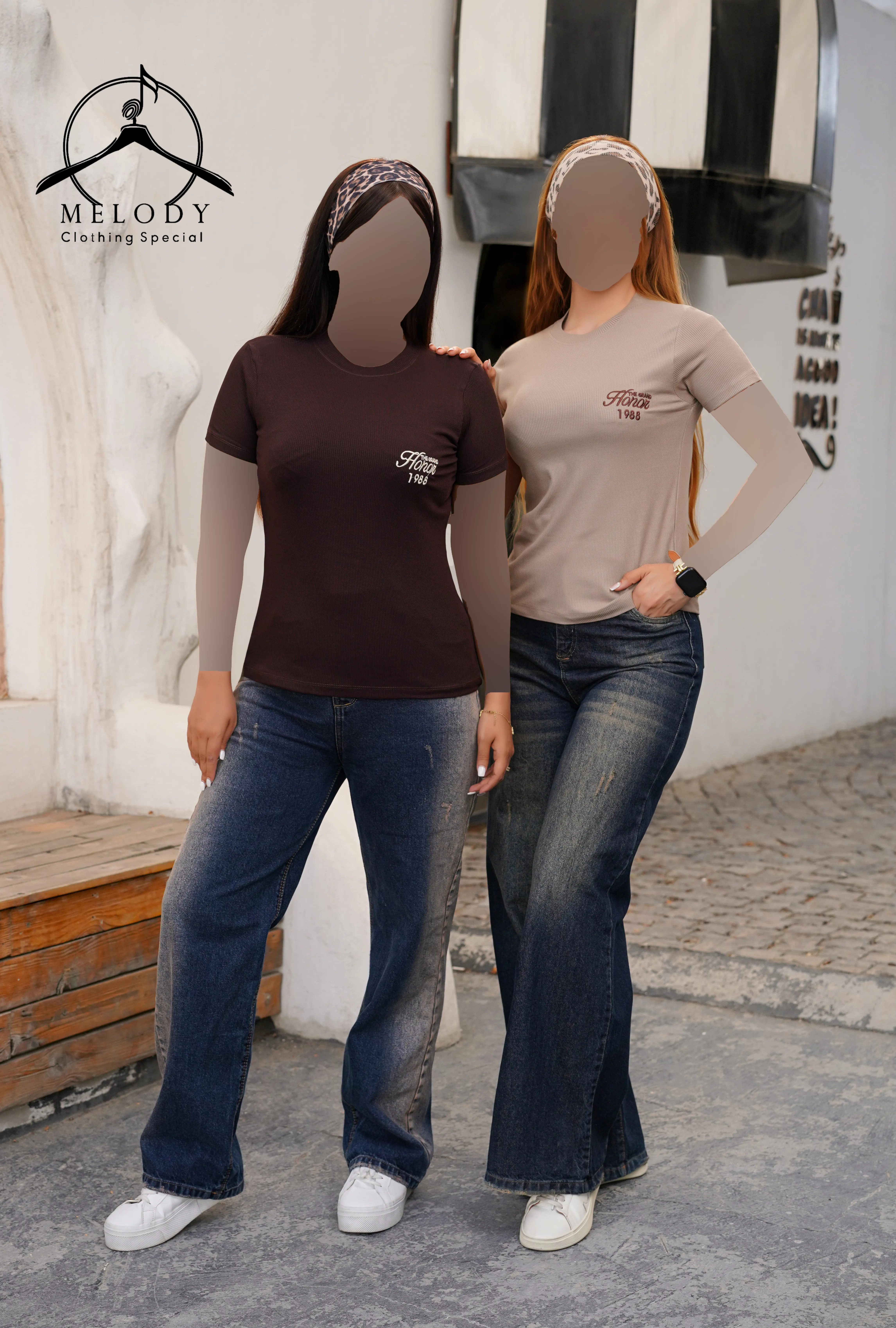 تیشرت یقه گرد فانریپ گلدوزی
