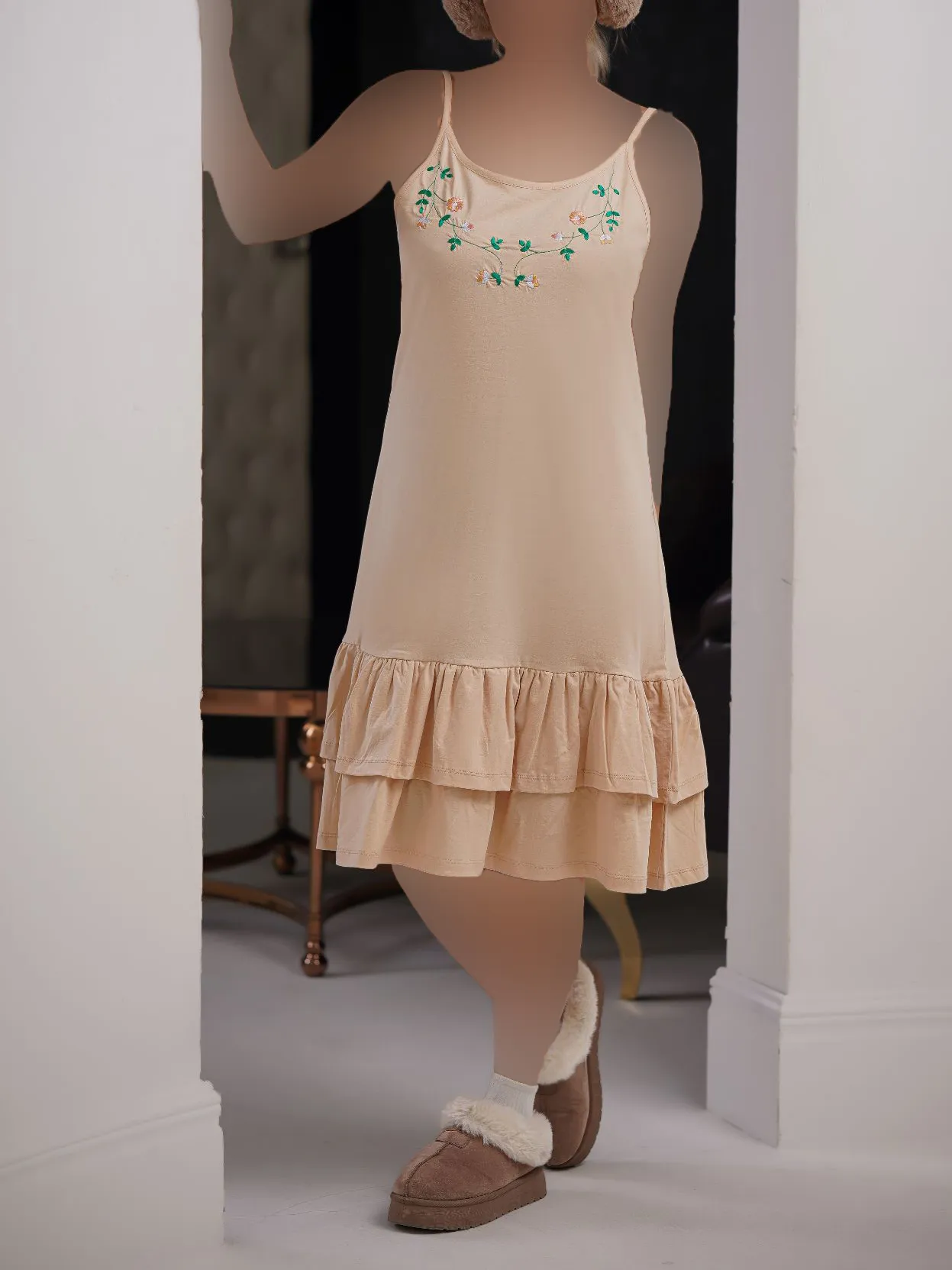 سارافون قواره دار گلدوزی دوچین