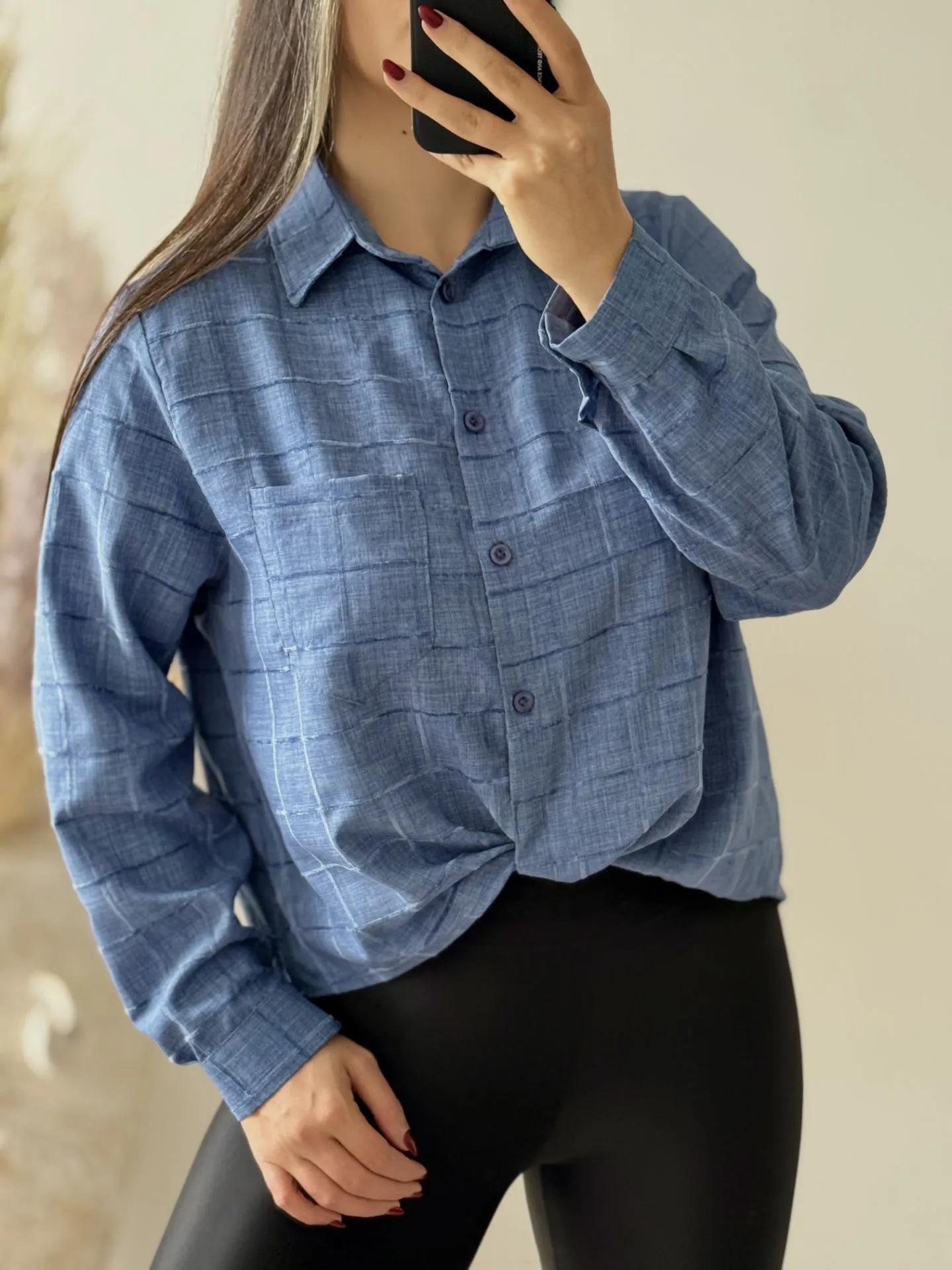 شومیز جلو پیچ چهارخونه 3