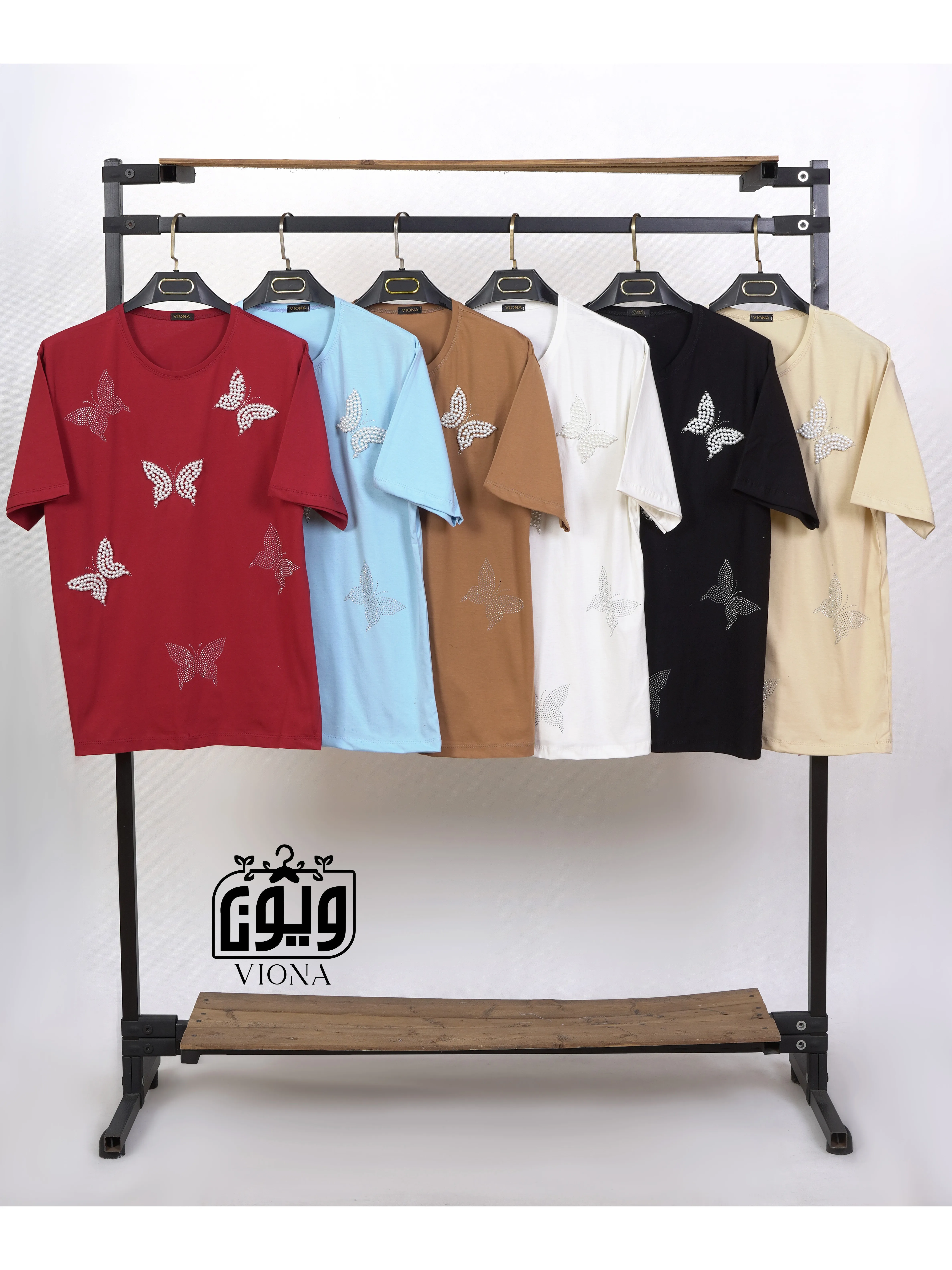 تیشرت مرواریدی پروانه 2