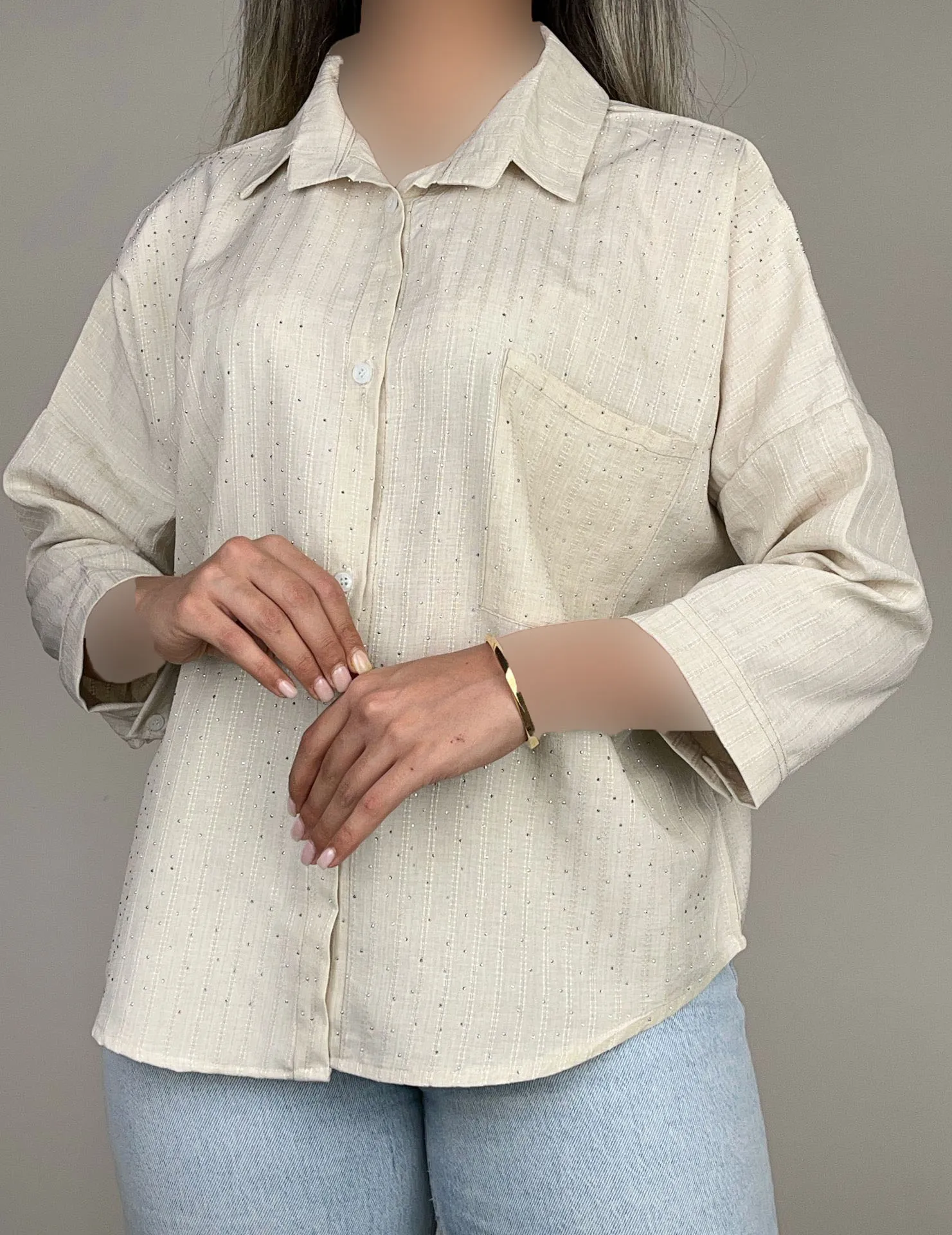 شومیز نگین دار